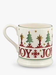 Emma Bridgewater Christmas Peace & Joy Half Pint Earthenware Mugs, Set of 2, 300ml - thumbnail 4