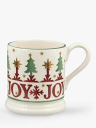 Emma Bridgewater Christmas Peace & Joy Half Pint Earthenware Mugs, Set of 2, 300ml - thumbnail 2