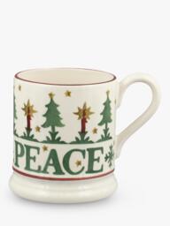 Emma Bridgewater Christmas Peace & Joy Half Pint Earthenware Mugs, Set of 2, 300ml - thumbnail 3