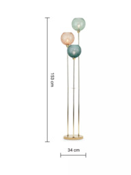 MADE Ilaria Triple Floor Lamp, Multi - thumbnail 5