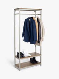 John Lewis Restoration Clothes Rail with Shelves, Antique Grey - thumbnail 4
