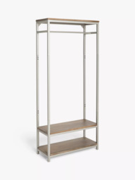 John Lewis Restoration Clothes Rail with Shelves, Antique Grey - thumbnail 1