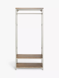 John Lewis Restoration Clothes Rail with Shelves, Antique Grey - thumbnail 2
