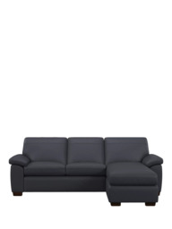 John Lewis Camden RHF Chaise End Leather Sofa Bed, Dark Leg - thumbnail 5