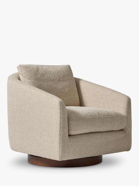 West Elm Imogene Swivel Chair, Stone - image 1