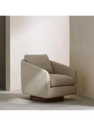 West Elm Imogene Swivel Chair, Stone - thumbnail 5