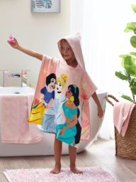Disney Princess Kids' Poncho Hooded Towel - thumbnail 1