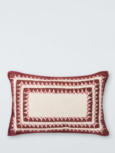 John Lewis Deco Border Cushion, Umber - image 1