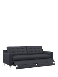 John Lewis Draper II Motion Large 3 Seater Leather Sofa, Metal Leg