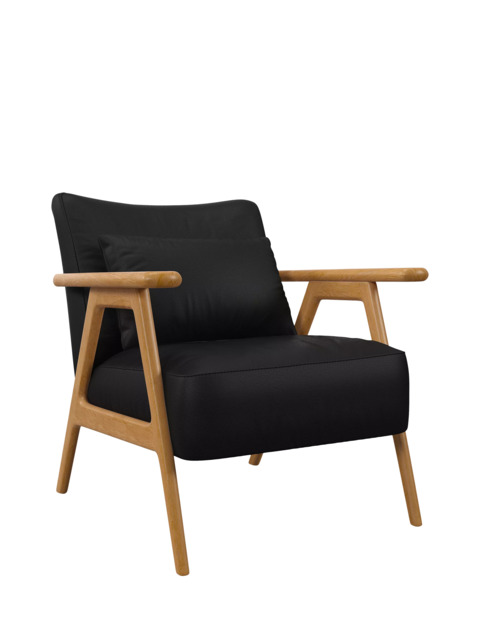 John Lewis Hendricks Leather Armchair, Light Leg - image 1
