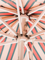 Business & Pleasure Co. Striped Market Parasol, 2m - thumbnail 3
