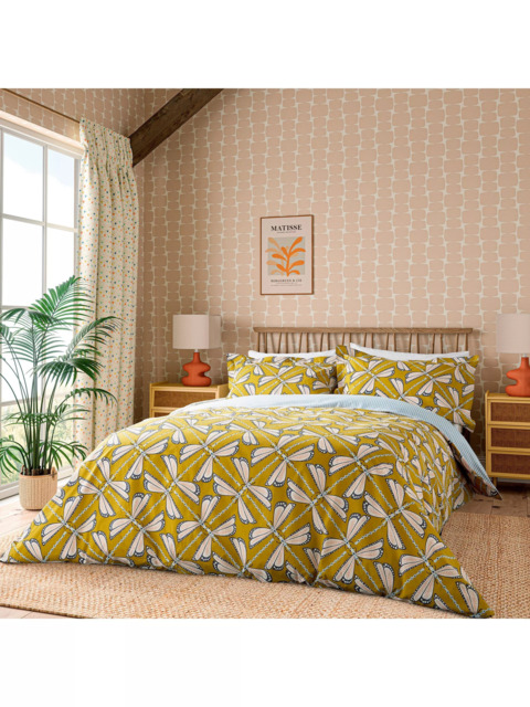 Scion Moon Flights Duvet Cover Set, Mustard - image 1
