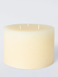 John Lewis Rustic 3 Wick Candle, H10 cm, White Ivory