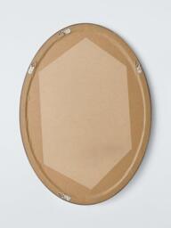 John Lewis Farmhouse Oval Wood Frame Wall Mirror, 75 x 55cm, Walnut - thumbnail 3