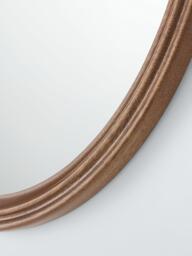 John Lewis Farmhouse Oval Wood Frame Wall Mirror, 75 x 55cm, Walnut - thumbnail 2