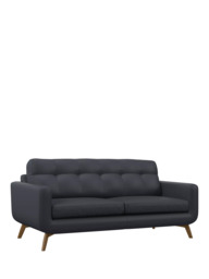 John Lewis Barbican Large 3 Seater Leather Sofa, Light Leg - thumbnail 1