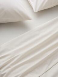 John Lewis Egyptian Cotton Percale Easy Care 260 Thread Count Flat Sheet - thumbnail 1
