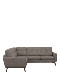 John Lewis Barbican 5+ Seater Corner Leather Sofa, Dark Leg - thumbnail 3