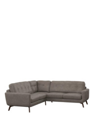 John Lewis Barbican 5+ Seater Corner Leather Sofa, Dark Leg - thumbnail 1