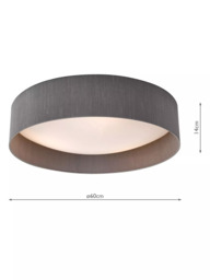 Där Nysa LED Semi Flush Ceiling Light, 60cm - thumbnail 5