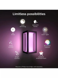 Philips Hue Impress Slim Outdoor Wall Light, Pack of Two, Black - thumbnail 2