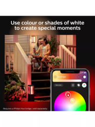 Philips Hue Impress Slim Outdoor Wall Light, Pack of Two, Black - thumbnail 6