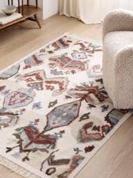 John Lewis Farah Ikat Wool Rich Rug, Natural/Multi - thumbnail 2