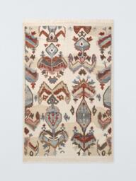 John Lewis Farah Ikat Wool Rich Rug, Natural/Multi - thumbnail 1