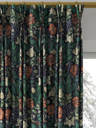 Morris & Co. Compton Made to Measure Curtains or Roman Blind, Indigo/Green - thumbnail 6
