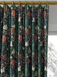 Morris & Co. Compton Made to Measure Curtains or Roman Blind, Indigo/Green - thumbnail 2