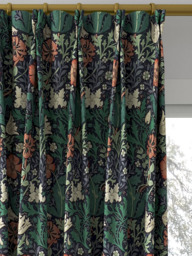 Morris & Co. Compton Made to Measure Curtains or Roman Blind, Indigo/Green - thumbnail 4