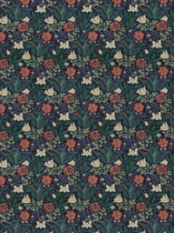 Morris & Co. Compton Made to Measure Curtains or Roman Blind, Indigo/Green - thumbnail 1