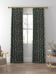 Morris & Co. Compton Made to Measure Curtains or Roman Blind, Indigo/Green - thumbnail 3