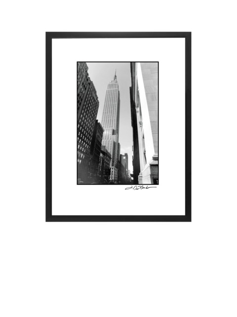 Brookpace Lascelles 'Empire State Building II' New York Framed Print & Mount, 50 x 40cm, Black/White - image 1
