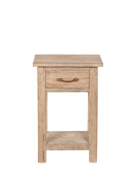 nkuku Ibo Reclaimed Wood Bedside Table, Natural - thumbnail 2