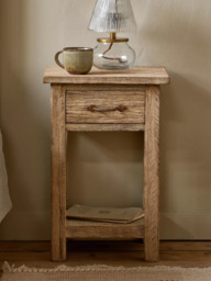 nkuku Ibo Reclaimed Wood Bedside Table, Natural - thumbnail 4