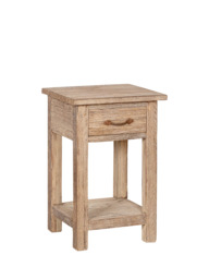nkuku Ibo Reclaimed Wood Bedside Table, Natural