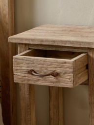 nkuku Ibo Reclaimed Wood Bedside Table, Natural - thumbnail 6