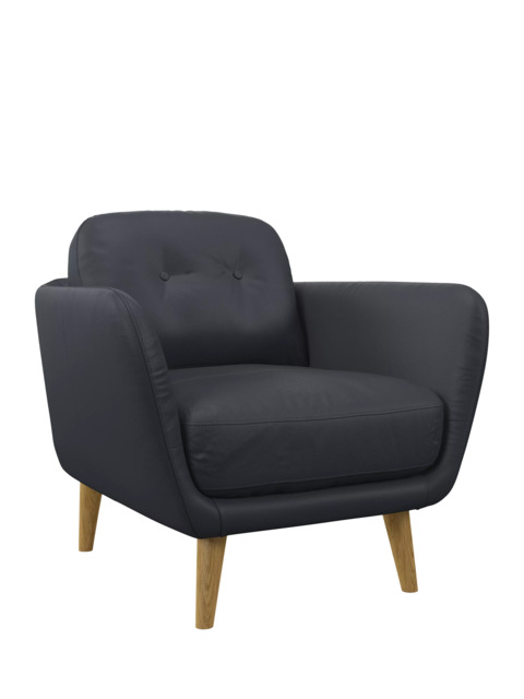 John Lewis Arlo Leather Armchair, Light Leg - image 1