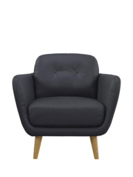 John Lewis Arlo Leather Armchair, Light Leg - thumbnail 5