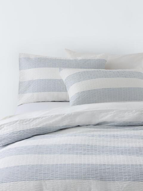 John Lewis Coastal Pure Cotton Seersucker Duvet Cover Set - image 1