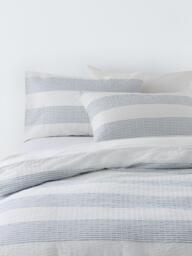 John Lewis Coastal Pure Cotton Seersucker Duvet Cover Set - thumbnail 1