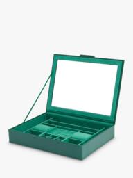 WOLF Sophia Leather Jewellery Box with Window - thumbnail 4