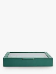 WOLF Sophia Leather Jewellery Box with Window - thumbnail 1