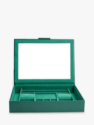 WOLF Sophia Leather Jewellery Box with Window - thumbnail 3