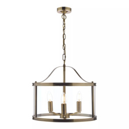 Laura Ashley Harrington 3 Arm Glass Ceiling Light - thumbnail 6