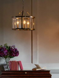 Laura Ashley Harrington 3 Arm Glass Ceiling Light - thumbnail 5