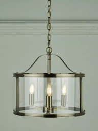 Laura Ashley Harrington 3 Arm Glass Ceiling Light - thumbnail 1