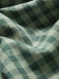 Piglet in Bed Gingham Linen Blend Bedding, Pine Green - thumbnail 2
