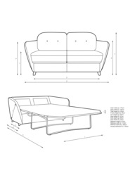 John Lewis Arlo Sofa Bed, Light Leg - thumbnail 2